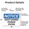 Signmission Safety Shower Eyewash Station, 18 in W x Rectangle, Aluminum OS-2PACK-NS-A-1218-L-18222 - alternate 5